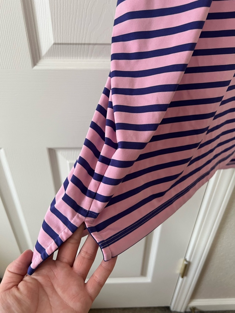 Greyson Men’s Pink & Purple Striped Performance Golf Polo Size XXL - Picture 5 of 10